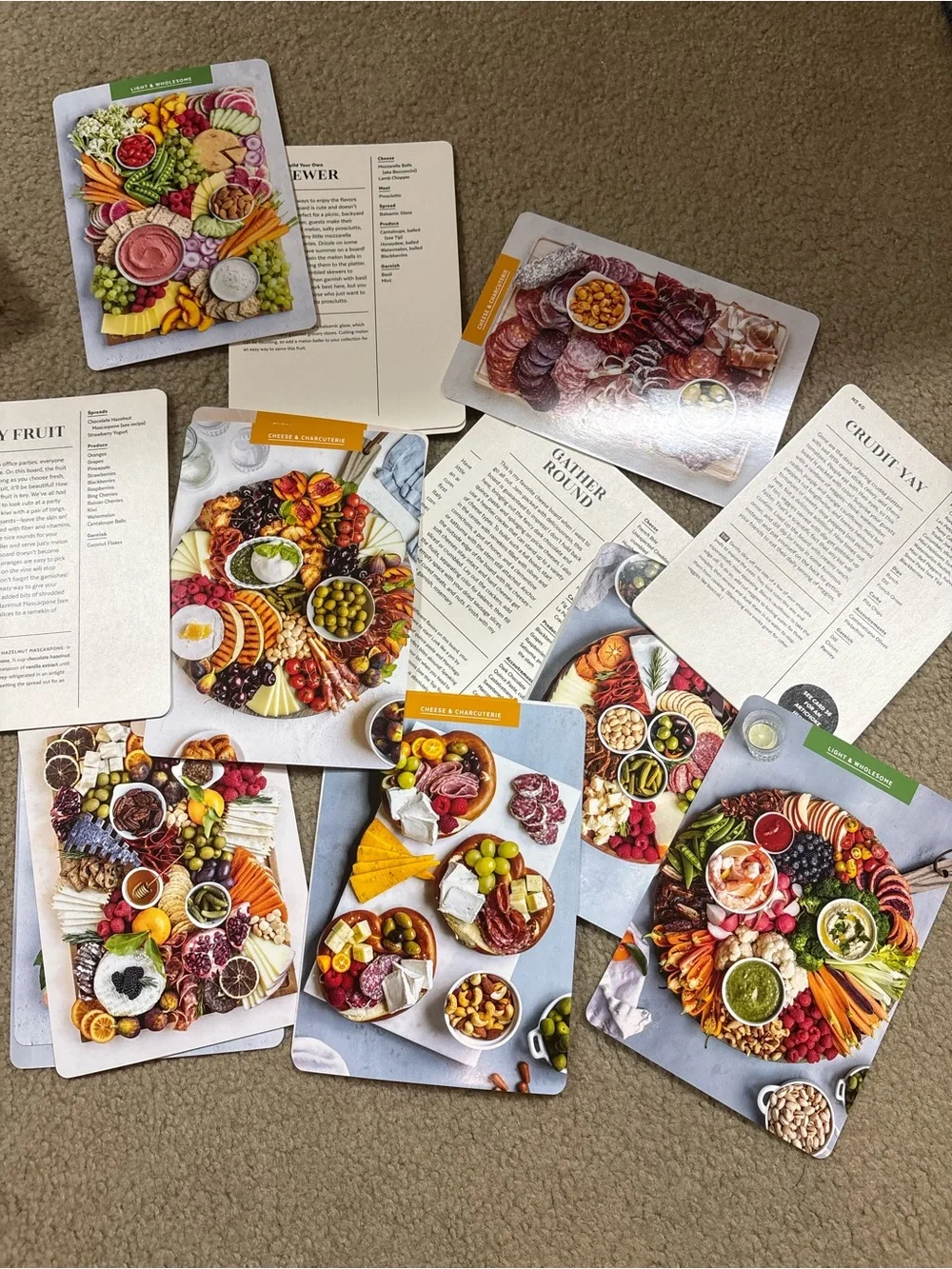 The Cheese Board Deck - Multicolor Food Photography food cards by Meg Quinn
